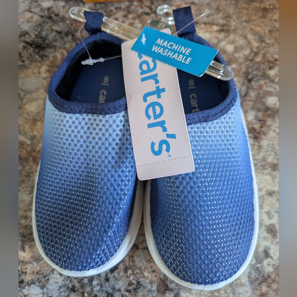 Carter's Navy and Light Blue Kids Sneakers Size 8
